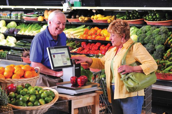 self service scale in produce section